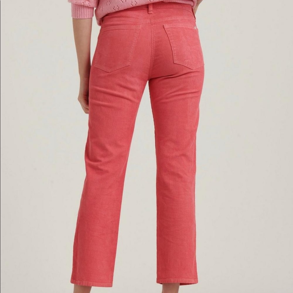 Lucky Brand Pink Corduroy Straight Fit High Rise Cropped Pants - Picture 4 of 11